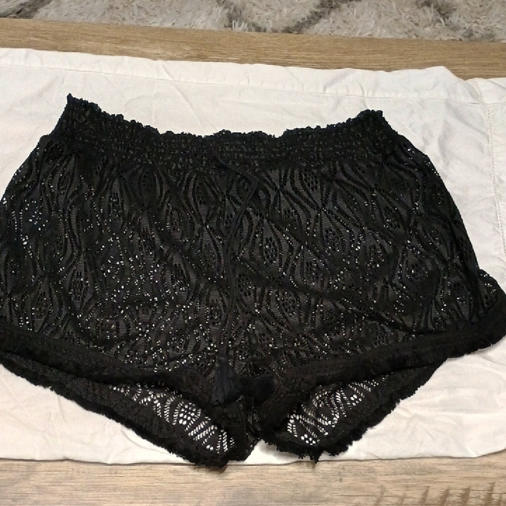Venus Black Lace Cover Up Shorts